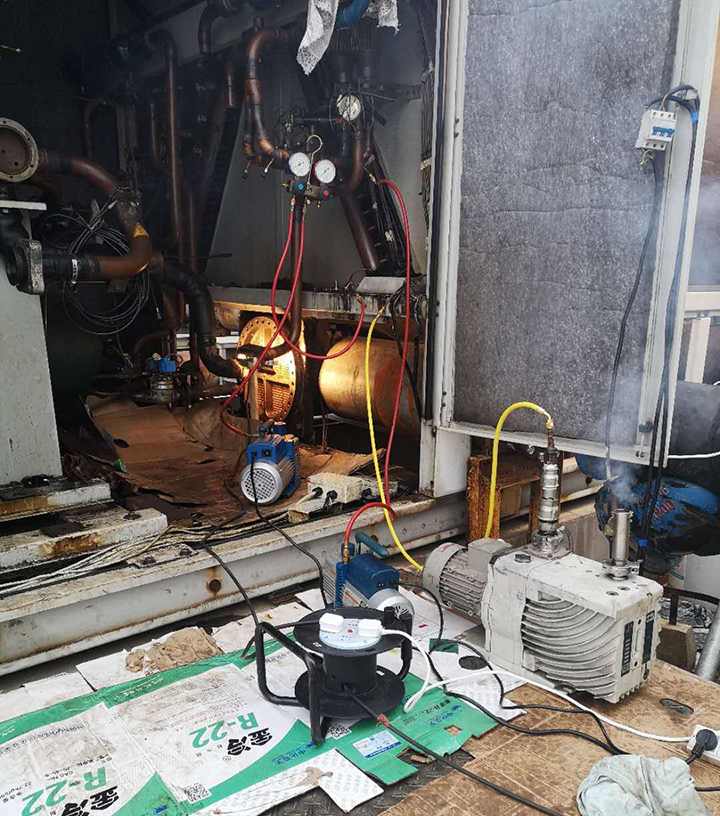 蒸发器查漏，堵漏，除水